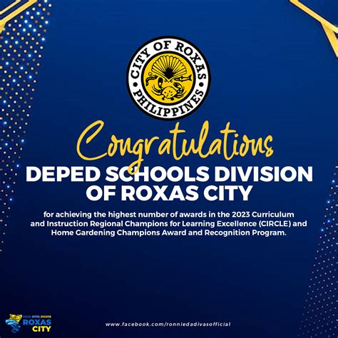 DepEd Roxas City Division bags Highest number of Awards in .